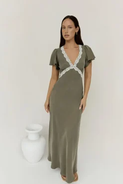 Cocktail Dresses|Vacation Dresses>Hello Molly Oliviera Maxi Dress Green