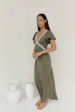 Cocktail Dresses|Vacation Dresses>Hello Molly Oliviera Maxi Dress Green