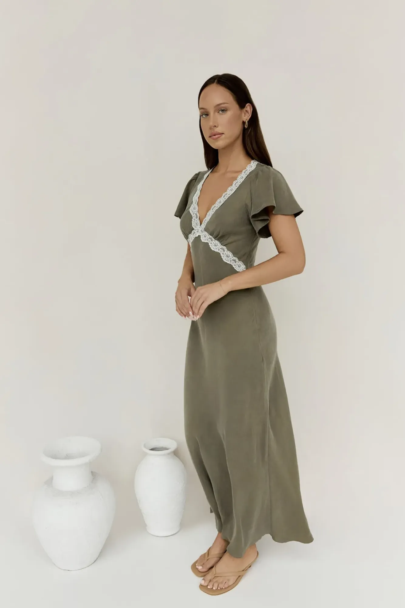 Cocktail Dresses|Vacation Dresses>Hello Molly Oliviera Maxi Dress Green