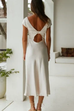 Cocktail Dresses|Bridesmaid Dresses>Hello Molly One Last Song Maxi Dress Champagne