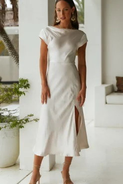Cocktail Dresses|Bridesmaid Dresses>Hello Molly One Last Song Maxi Dress Champagne