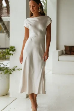 Cocktail Dresses|Bridesmaid Dresses>Hello Molly One Last Song Maxi Dress Champagne