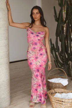 Cocktail Dresses|Vacation Dresses>Hello Molly On The Loose Maxi Dress Pink