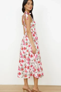 Spring Break Dresses|Casual Dresses>Hello Molly On The Roof Midi Dress Pink