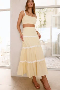 Skirt And Top Sets>Hello Molly On Till Dawn Set Yellow