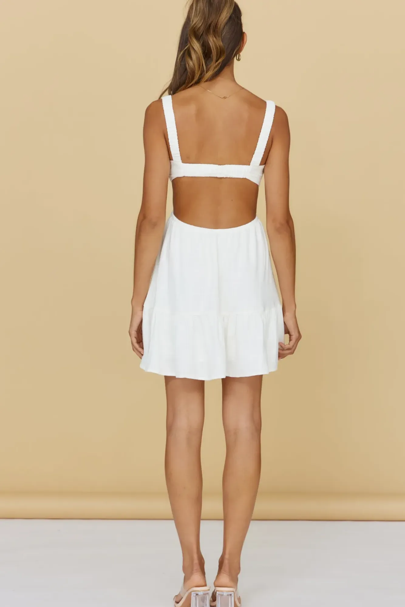 Spring Break Dresses|Bump Friendly>Hello Molly Open Conversations Dress White