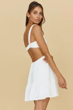 Spring Break Dresses|Bump Friendly>Hello Molly Open Conversations Dress White