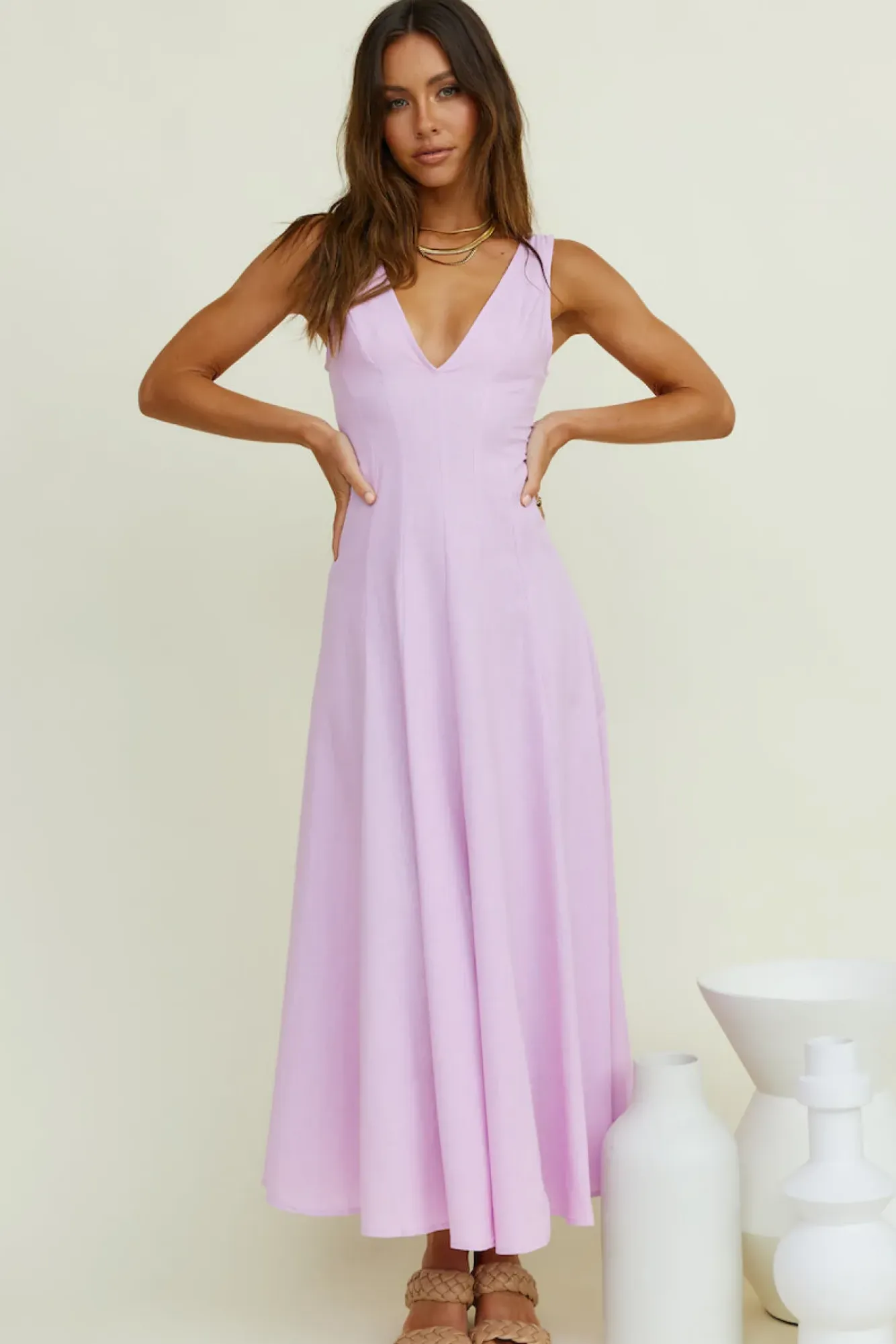 Wedding Guest Dresses|Formal Dresses>Hello Molly Open Meadows Maxi Dress Lilac