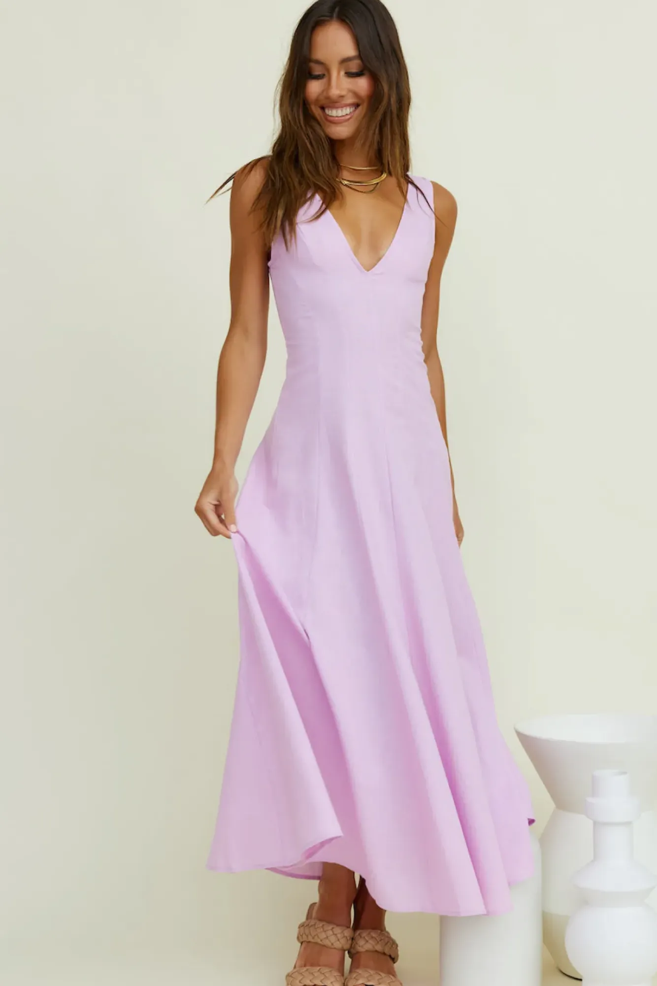 Wedding Guest Dresses|Formal Dresses>Hello Molly Open Meadows Maxi Dress Lilac