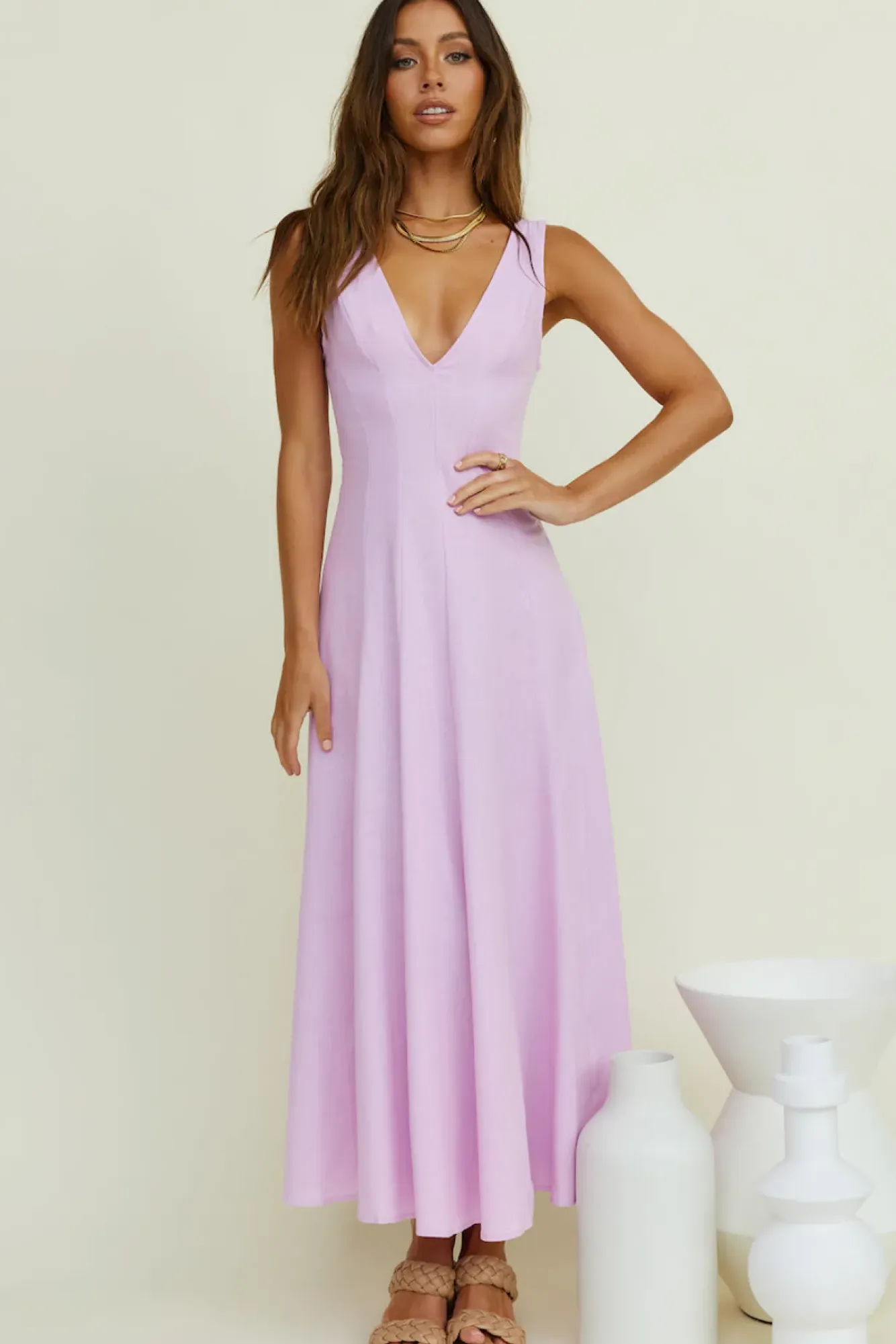 Wedding Guest Dresses|Formal Dresses>Hello Molly Open Meadows Maxi Dress Lilac