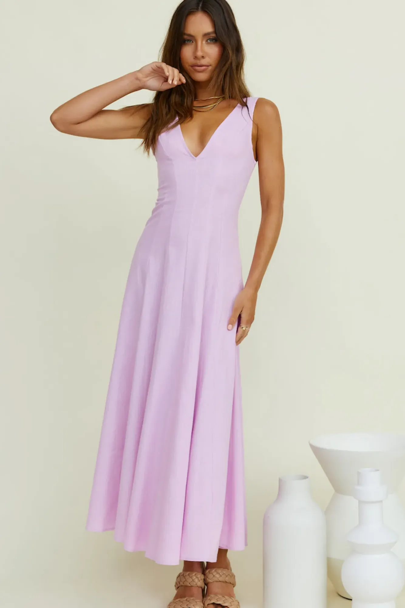 Wedding Guest Dresses|Formal Dresses>Hello Molly Open Meadows Maxi Dress Lilac