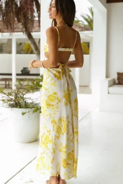 Vacation Dresses|Spring Break Dresses>Hello Molly Opportunity Maxi Dress Yellow
