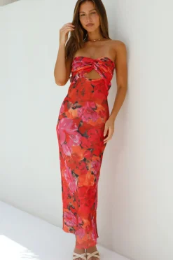 Wedding Guest Dresses|Cocktail Dresses>Hello Molly Out Of This World Maxi Dress Red