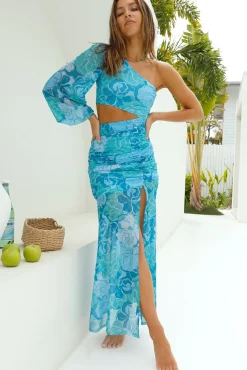 Spring Break Dresses|Summer Dresses>Hello Molly Over and Over Maxi Dress Blue