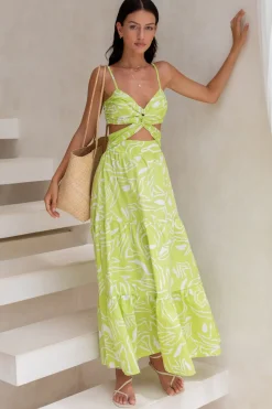Wedding Guest Dresses|Cocktail Dresses>Hello Molly Over And Over Maxi Dress Green