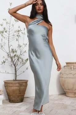 Formal Dresses|Cocktail Dresses>Hello Molly Over The Pond Maxi Dress Blue