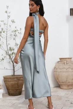 Formal Dresses|Cocktail Dresses>Hello Molly Over The Pond Maxi Dress Blue