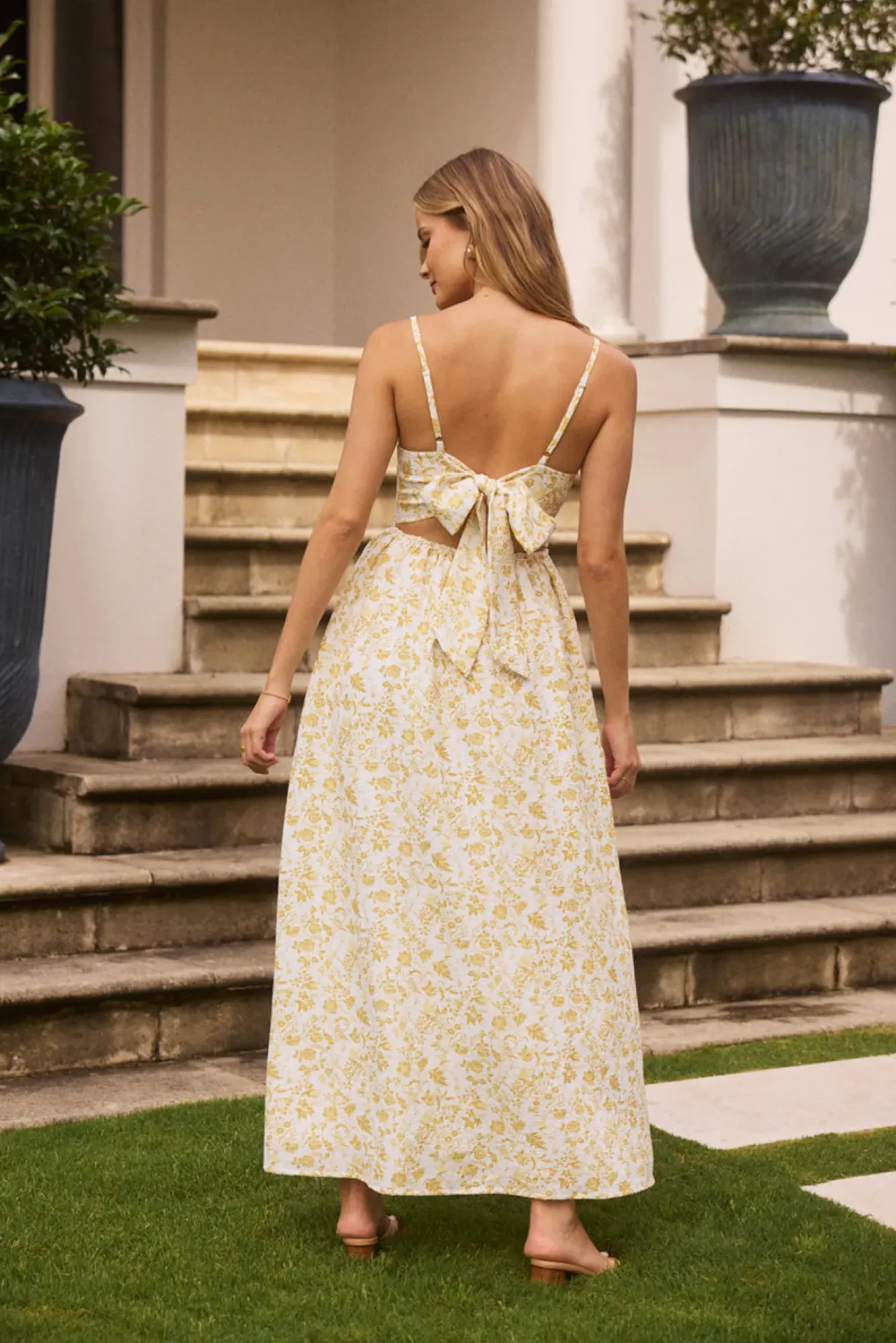 Date Night Dresses|Brunch Dresses>Hello Molly Painted Skies Maxi Dress Yellow