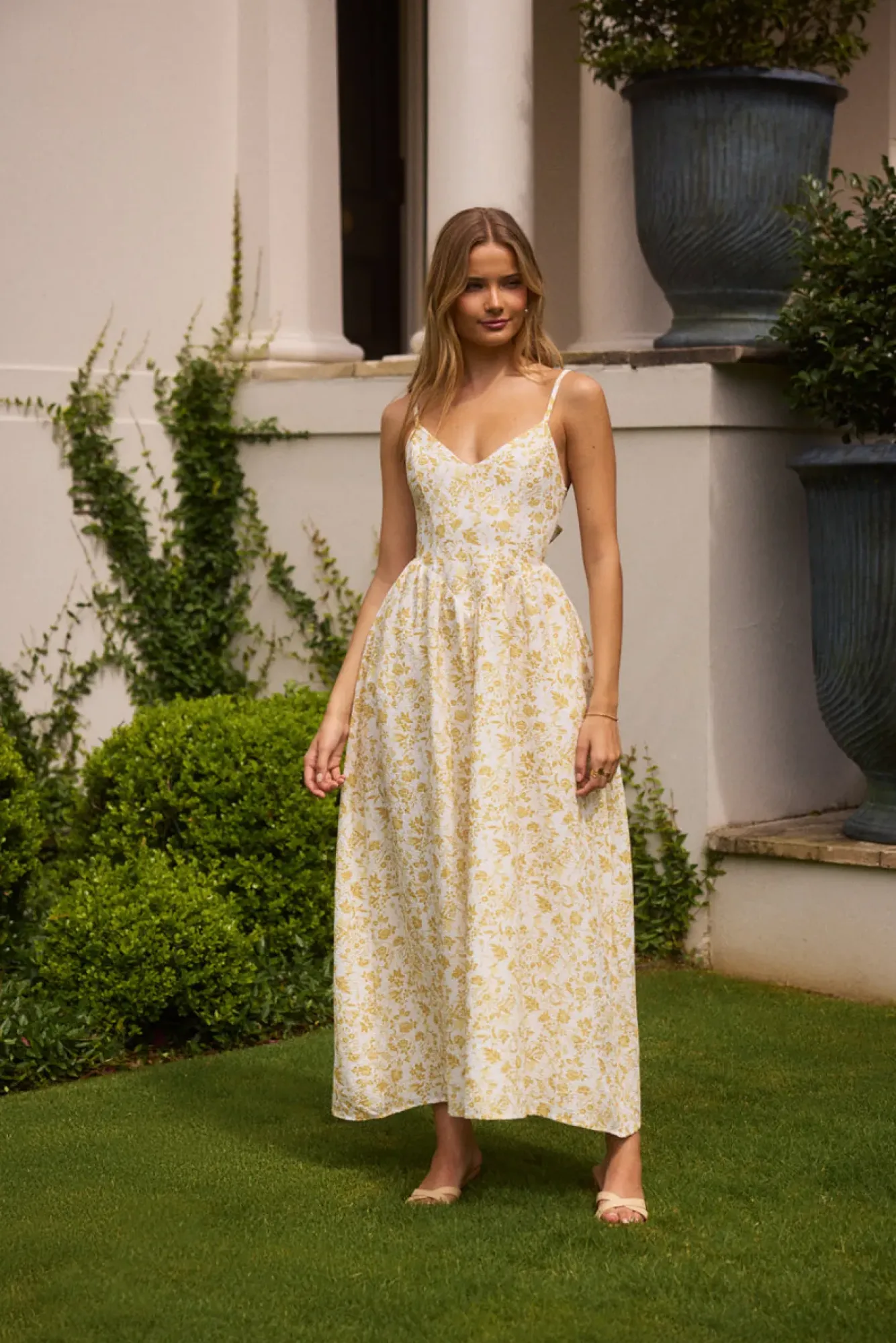Date Night Dresses|Brunch Dresses>Hello Molly Painted Skies Maxi Dress Yellow