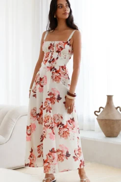 Wedding Guest Dresses|Vacation Dresses>Hello Molly Palermo Mornings Midi Dress Cream