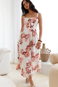 Wedding Guest Dresses|Vacation Dresses>Hello Molly Palermo Mornings Midi Dress Cream