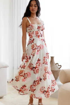 Wedding Guest Dresses|Vacation Dresses>Hello Molly Palermo Mornings Midi Dress Cream