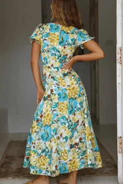 Vacation Dresses|Spring Break Dresses>Hello Molly Palm Sunset Maxi Dress Multi