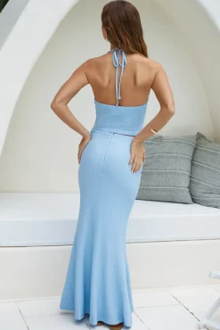 Skirts|Skirt And Top Sets>Hello Molly Palm Tree Paradise Maxi Skirt Blue