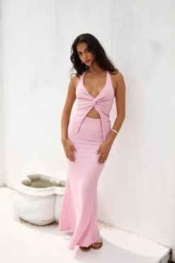Skirts|Skirt And Top Sets>Hello Molly Palm Tree Paradise Maxi Skirt Pink