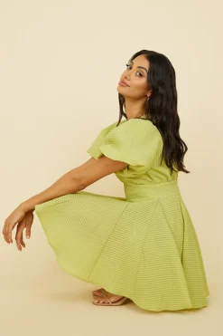 Brunch Dresses|Casual Dresses>Hello Molly Pancakes For Two Dress Green