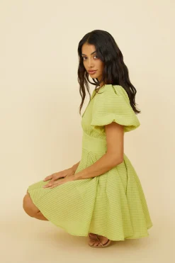Brunch Dresses|Casual Dresses>Hello Molly Pancakes For Two Dress Green