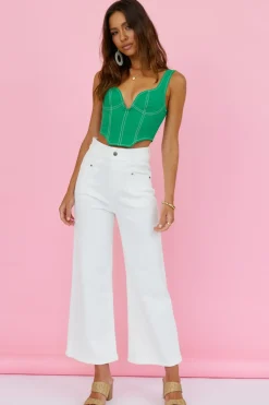 Pants>Paper Heart Rollin Cord Jeans White
