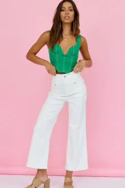 Pants>Paper Heart Rollin Cord Jeans White