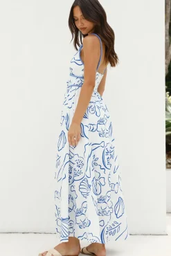 Vacation Dresses|Brunch Dresses>Hello Molly Paradise Bay Maxi Dress Blue