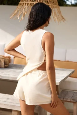 Two-Piece Shorts Set>Hello Molly Passing By Set Beige