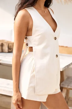 Two-Piece Shorts Set>Hello Molly Passing By Set Beige