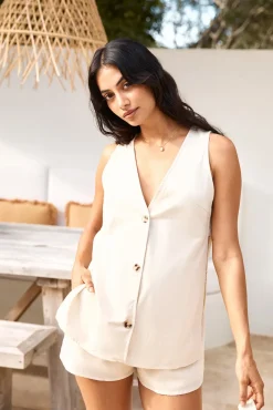 Two-Piece Shorts Set>Hello Molly Passing By Set Beige