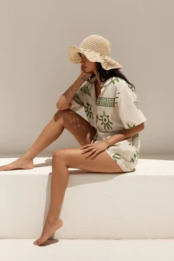 Two-Piece Shorts Set>Hello Molly Passing Mangroves Set Green