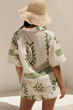 Two-Piece Shorts Set>Hello Molly Passing Mangroves Set Green