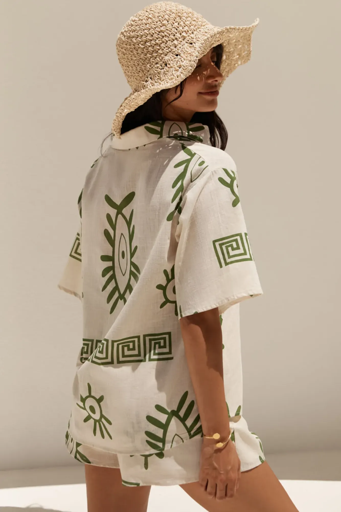 Two-Piece Shorts Set>Hello Molly Passing Mangroves Set Green