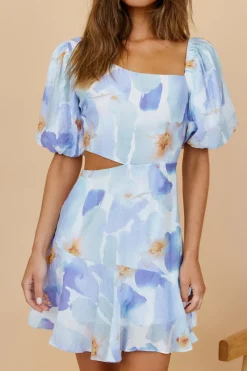 Spring Break Dresses|Floral Dresses>Hello Molly Peaceful Encounters Dress Blue