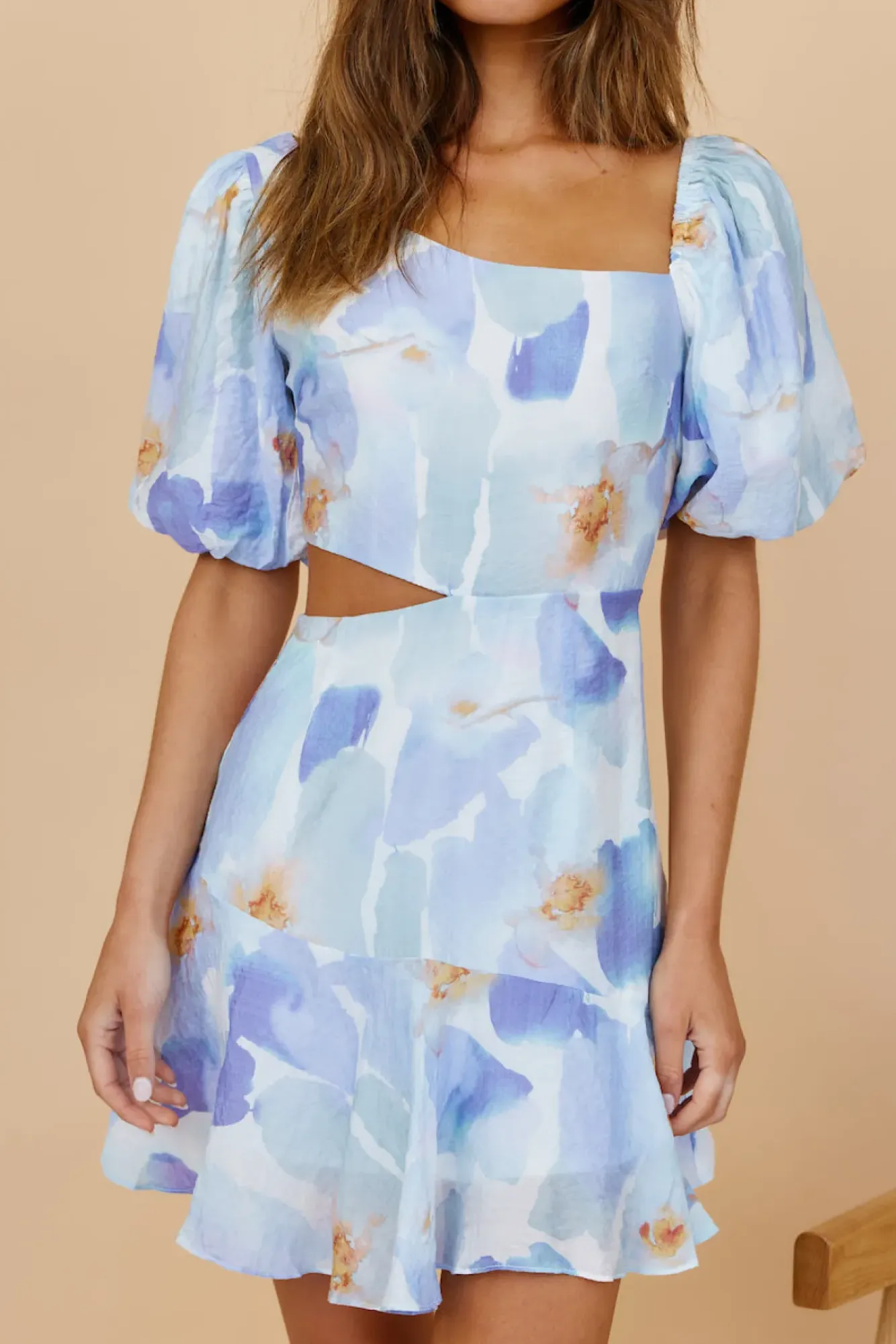 Spring Break Dresses|Floral Dresses>Hello Molly Peaceful Encounters Dress Blue