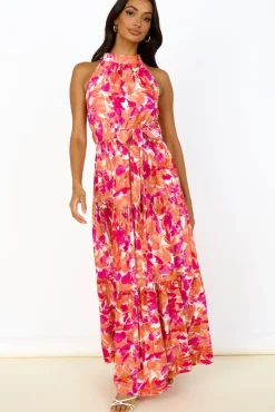 Vacation Dresses|Bump Friendly>Hello Molly Peach Pie Maxi Dress Pink