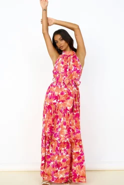 Vacation Dresses|Bump Friendly>Hello Molly Peach Pie Maxi Dress Pink