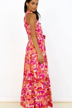 Vacation Dresses|Bump Friendly>Hello Molly Peach Pie Maxi Dress Pink