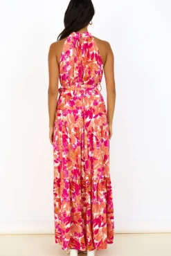 Vacation Dresses|Bump Friendly>Hello Molly Peach Pie Maxi Dress Pink