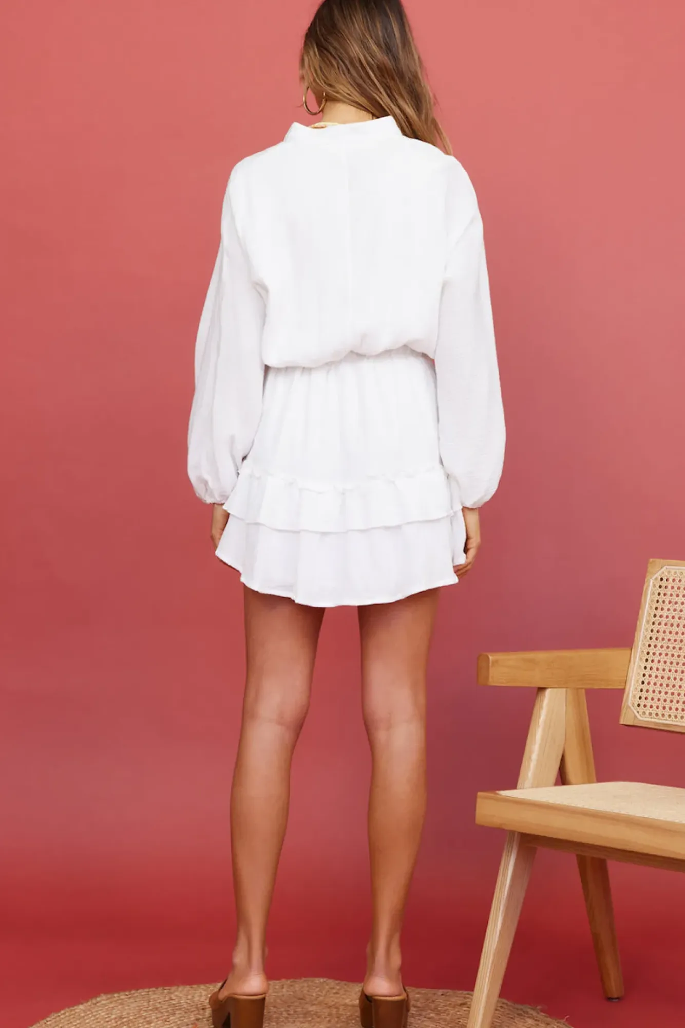 Spring Break Dresses|Casual Dresses>Hello Molly Peach Sunsets Dress White