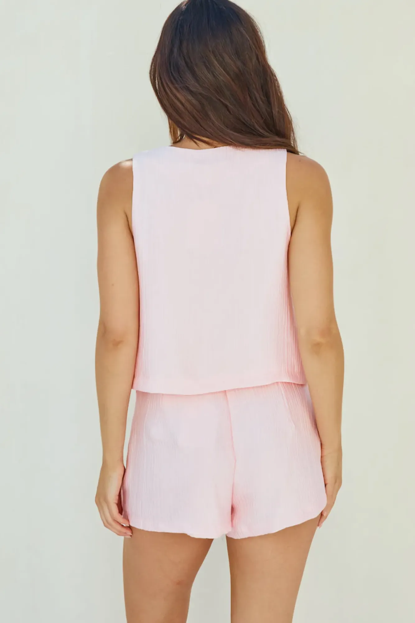 Two-Piece Shorts Set|Cropped>Hello Molly Pearlescent Jewels Crop Top Pink