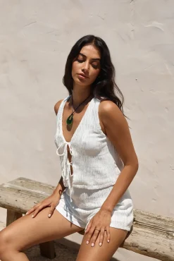 Shorts>Hello Molly Pearlescent Jewels Shorts White