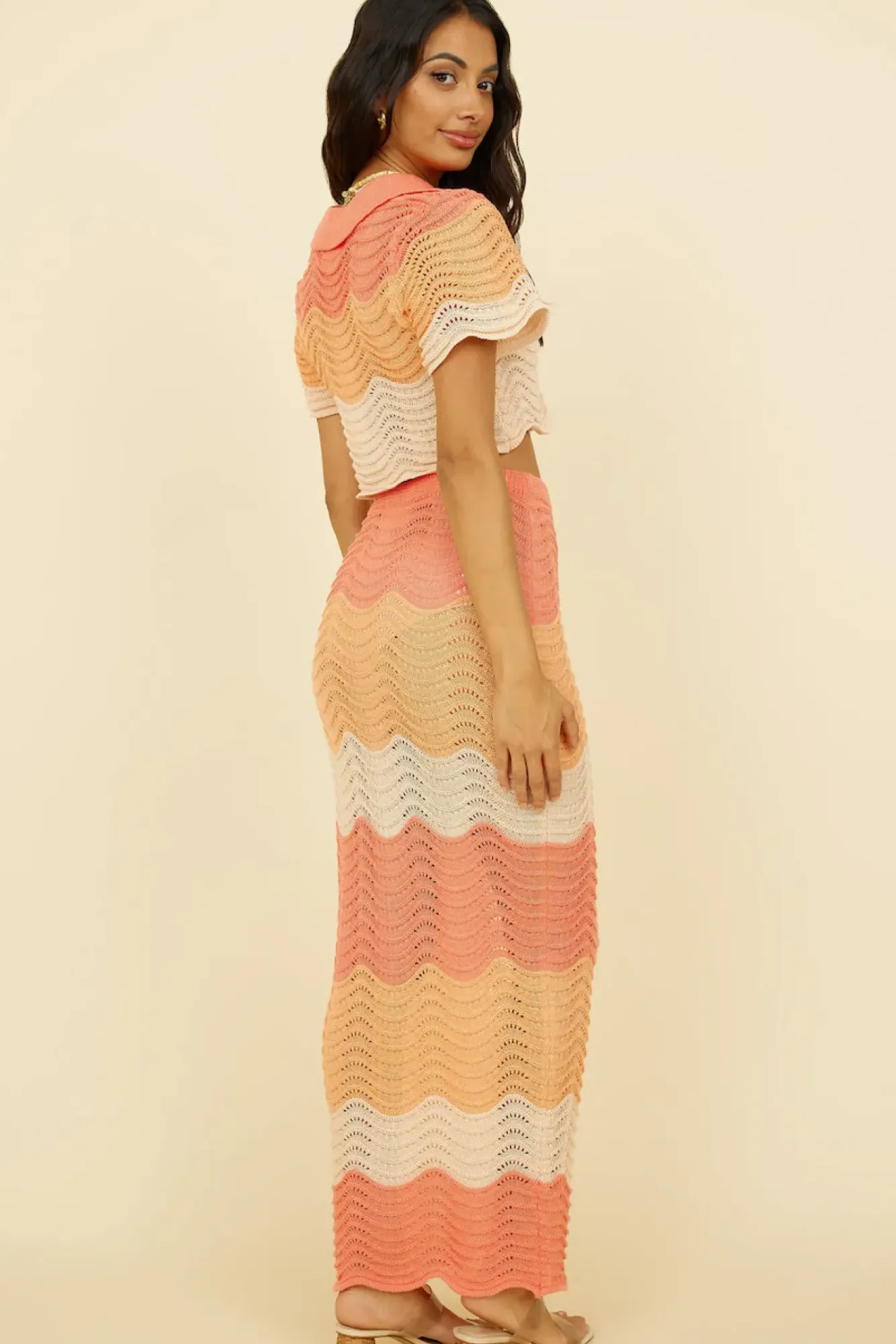 Skirts|Skirt And Top Sets>Hello Molly Penelope Maxi Skirt Orange
